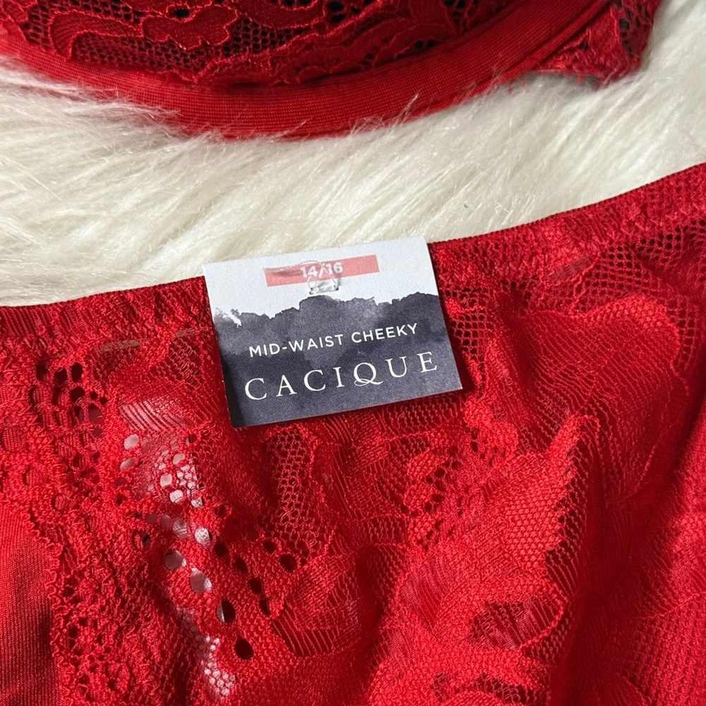 Cacique Lace Balconette Bra and Panties - Picture 2 of 8
